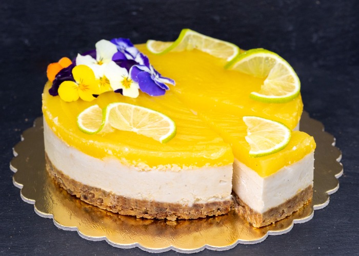 Citrusos vegán sajttorta